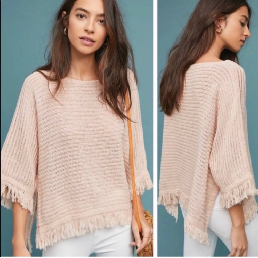 Anthropologie Akemi+Kin Frenchie Poncho Sweater Size S